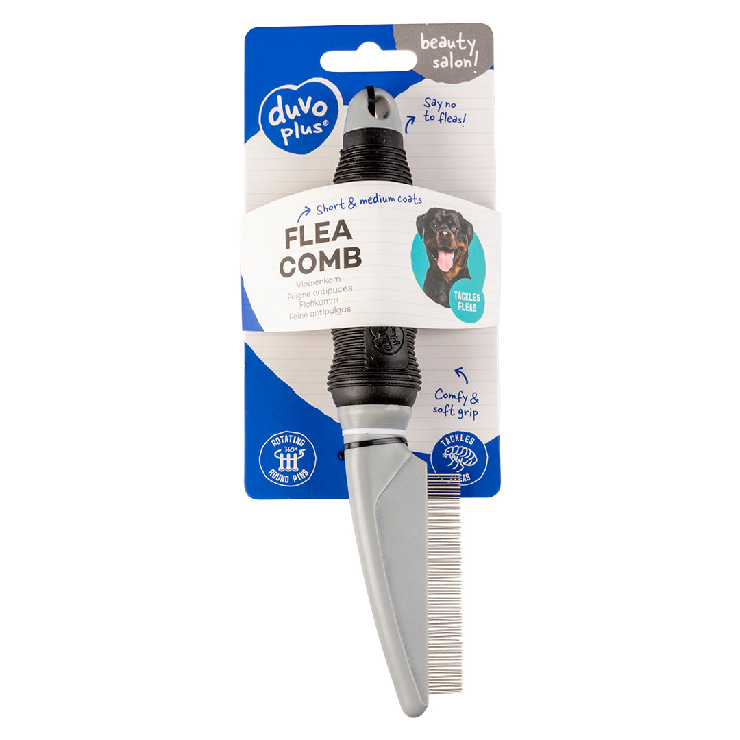 Duvo+ Flea Comb 68 Pins Black/Grey