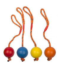 Thumbnail for Duvo Rubber Ball With Rope Mix Mixed Colors 30cm - ø6cm[Length - 6cm]