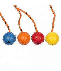Thumbnail for Duvo Rubber Dental Ball With Rope Mix Mixed Colors 33cm[Length - 33cm]