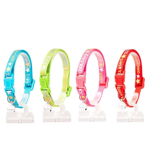 Duvo Cat Collar Nylon Mixed Colors 20 - 30cm / 10mm[Texture - Cool Cats]