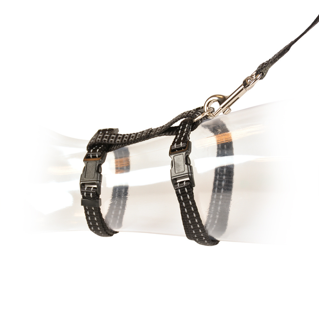 Duvo+ Big Cat Walking Set Reflective Uni 30-50Cm / 12Mm - 125Cm Black