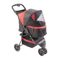 Duvo+ Pet Buggy 3-Wheeler 79x55x99cm - Max. 15kg Black/Red