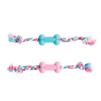 Thumbnail for Duvo+ Dogtoy Puppy TPR Bone With Cotton Rope 35cm
