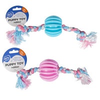 Thumbnail for Duvo+ Puppy Toy TPR Treat Ball with Nylon Rope 30cm