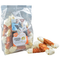 Thumbnail for Duvo+ Chicken & Rawhide Small Bones[Weight - 1000g, Count - 13]