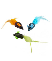 Thumbnail for Duvo Flash Mice With Feathers 3Pc - 19 x 5.5 x 3 cm