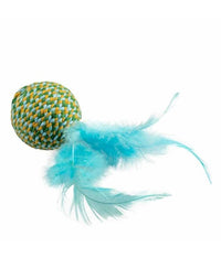 Thumbnail for Duvo+ Jolly Ball With Feathers Blue - 18x4,5x4,5cm