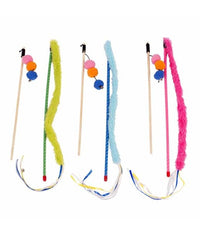 Thumbnail for Duvo+ Playing Rod Set Plush Tail & Balls Mix - Box Qty -16 Pcs