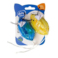 Thumbnail for Duvo+ Blinky Mice Blue/Yellow 2pcs - 16.5x5x4cm