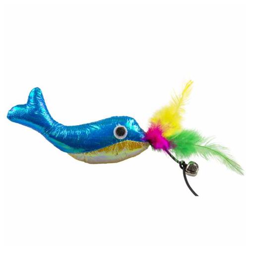 Duvo+ Blinky Whale With Elastic Blue - 16,5x7x2cm