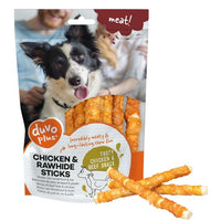 Thumbnail for Duvo+ Meat Chicken & Rawhide Sticks Small 12,5cm -100g & 400g[Weight - 100g]