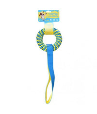 Thumbnail for Duvo Supa' Nylon Tug Hoop 50 x 15cm - Blue/Yellow