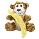 Duvo+ Plush Duo Monkey + Banana Multicolour - Dog Toy 22x19x8cm