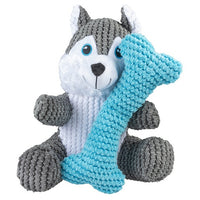 Duvo+ Plush duo husky + bone Multicolour - Dog Toy 22x19x8cm