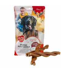 Thumbnail for Duvo+ Chew! Stuffed Bully Swirls 15cm - 7pcs - 231g, Brown