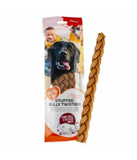 Thumbnail for Duvo+ Chew! Stuffed Bully Twisters 25,4cm - 3pcs - 198g, Brown