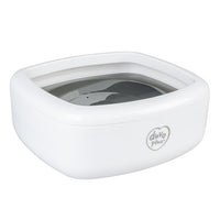 Thumbnail for Duvo+ Splash-proof Drinking Bowl Square 1500ml - 21x20x8,5cm White/Grey