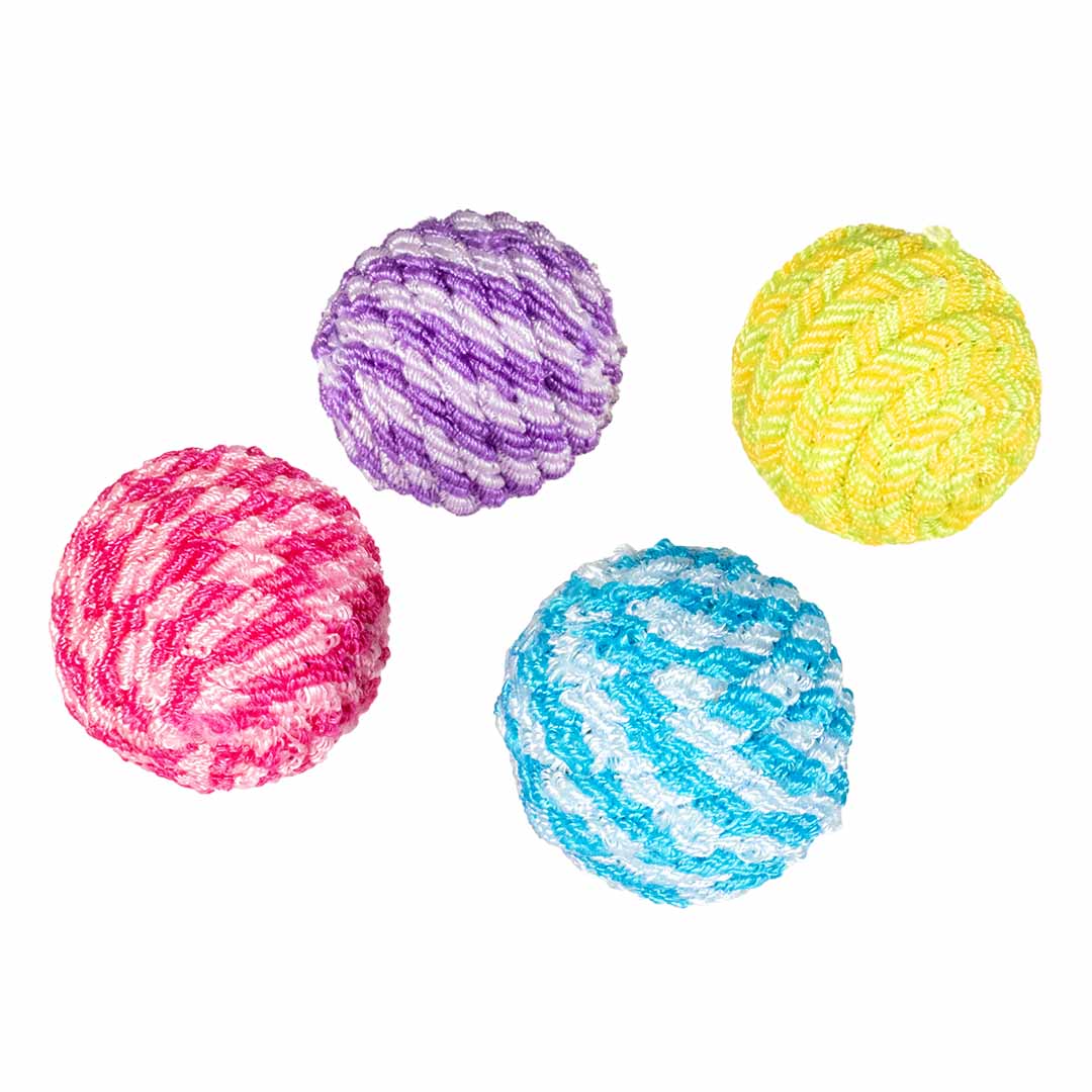 Duvo+ Multi ball with sound Multicolour - Cat Toy  4set 5x5x5cm