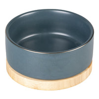 Thumbnail for Duvo+ Feeding Bowl Stone Timber 450ml - 12,5x12,5x6cm Blue