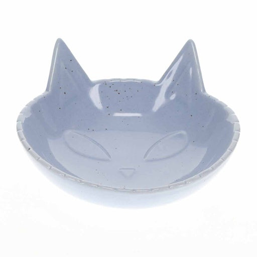 Duvo+ Feeding bowl-Stone-Kitty face 175ml - 14x14x6,5cm Blue