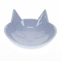 Thumbnail for Duvo+ Feeding bowl-Stone-Kitty face 175ml - 14x14x6,5cm Blue