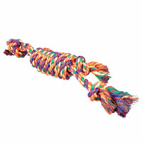 Thumbnail for Duvo+ Tug Toy-Multicolour Cotton Rope-2 knots- 55x10x7cm