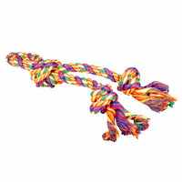 Thumbnail for Duvo+ Tug Toy-Multicolour Cotton Rope Loop With 3 knots-42x15x7cm