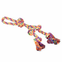 Thumbnail for Duvo+ Tug Toy-Multicolour Cotton Rope loop With  5 knots-52x10x7cm