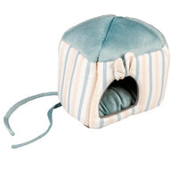 Thumbnail for Duvo+ Striped hideway House For Small Pets-Plush S - 20x16x20cm Multicolour