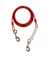 Thumbnail for Duvo Tie out Cable With Spring Heavy Duty Red 6m[Length - 6m]