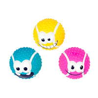 Duvo+ Latex Tennis Ball Smiley Mix 5cm Mixed Colors[Size - 5cm]