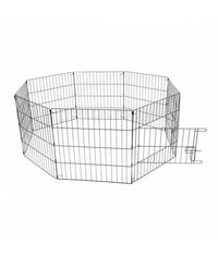 Thumbnail for Duvo Puppy Run With Door & Net & Hooks Black 60 x 60cm[Color - Black, Dimension - 60 x 60cm]