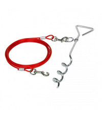 Thumbnail for Duvo Tie out stake with rope Red 40cm[Length - 40cm]