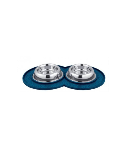 Kumar Steels Anti Spill Rubber Mat Dog Bowl[Capacity - 0.90L]