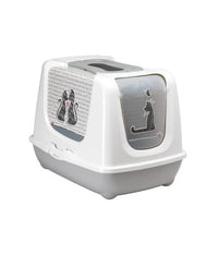 Moderna Trendy Cat-Litter box[Color - Grey, Size - XL]