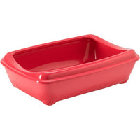 Thumbnail for Moderna Arist-O-Tray-Cat Litter Tray 57.2 x 43.2 x 15.7 cm (With Rim) -Spicy Coral