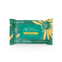 Thumbnail for NurturePro AG+ Silver Pet Wet Wipes -Green Tea (10 Sheets/ Pack) - Min Order : 6packs/Box