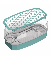 Nomoypet Detachable Escape Proof Turtle Tank Without Pump NX-35 Large - 63x31x24cm [Color - Blue]