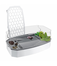 Nomoypet Detachable Escape Proof Turtle Tank Without Pump NX-35 Large - 63x31x24cm [Color - White]