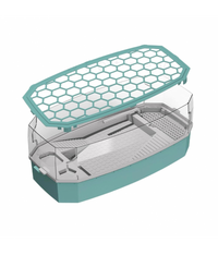 Nomoypet Detachable Escape Proof Turtle Tank Without Pump NX-35 Small - 34x18x18cm [Color - Blue]