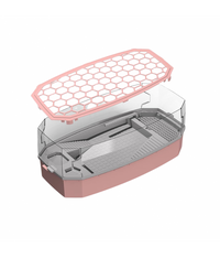 Nomoypet Detachable Escape Proof Turtle Tank Without Pump NX-35 Small - 34x18x18cm [Color - Pink]