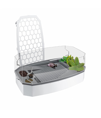 Nomoypet Detachable Escape Proof Turtle Tank Without Pump NX-35 Small - 34x18x18cm [Color - White]