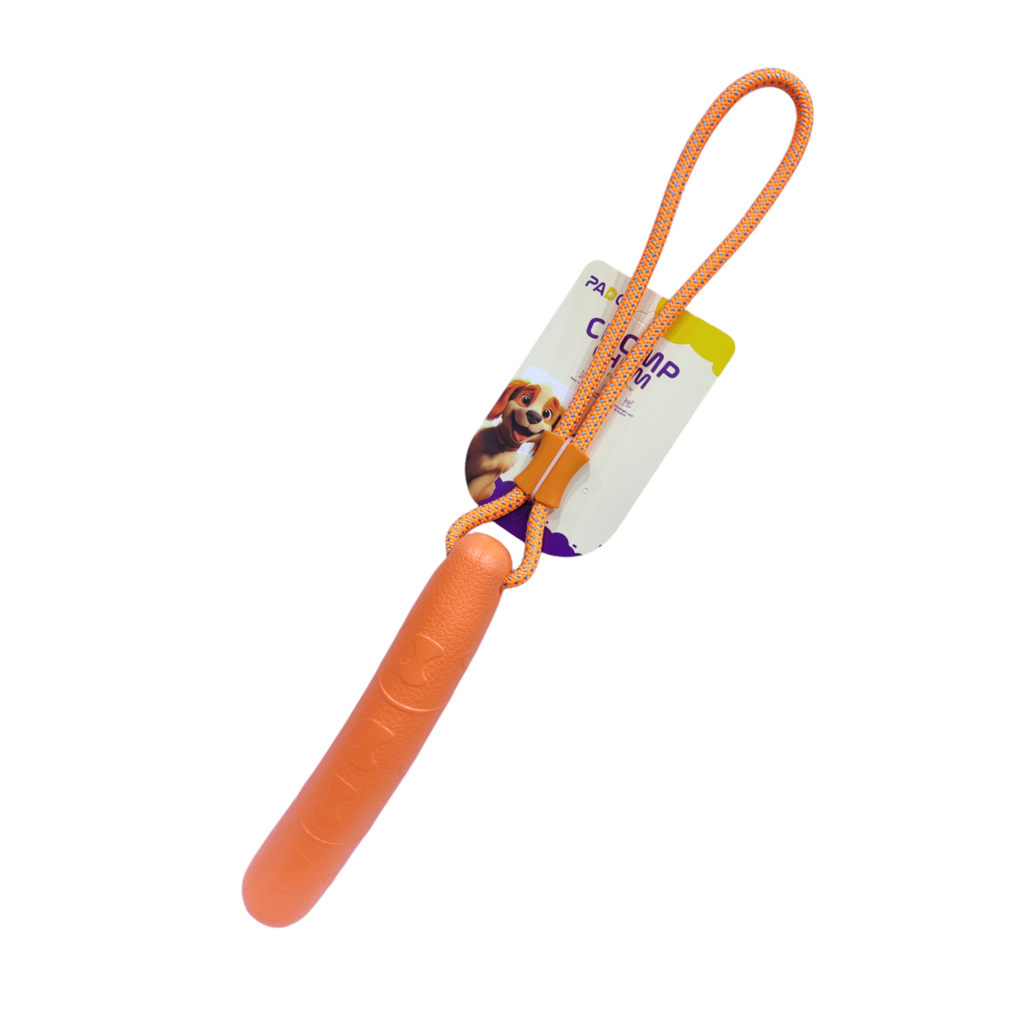 Pado Chomp Chum Straight With Rope EVA Toy-Orange 25cm