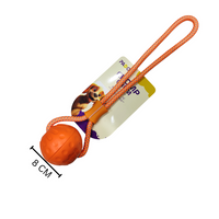 Thumbnail for Pado Chomp Chum Ball With Rope EVA Toy-Orange [⌀8cm,Rope Length:35cm]