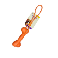Thumbnail for Pado Chomp Chum Bone EVA Toy With Rope-orange-20x8.5cm [Rope Length:30cm]