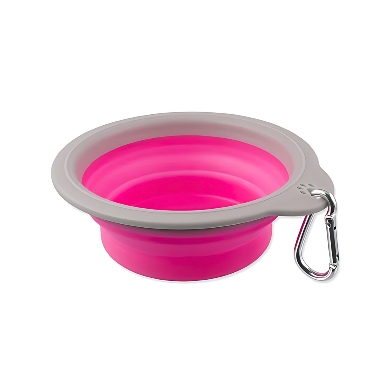 Pado Adjustable Pink And Gray Bowl Small - 15x13.7x(2.2-5cm)