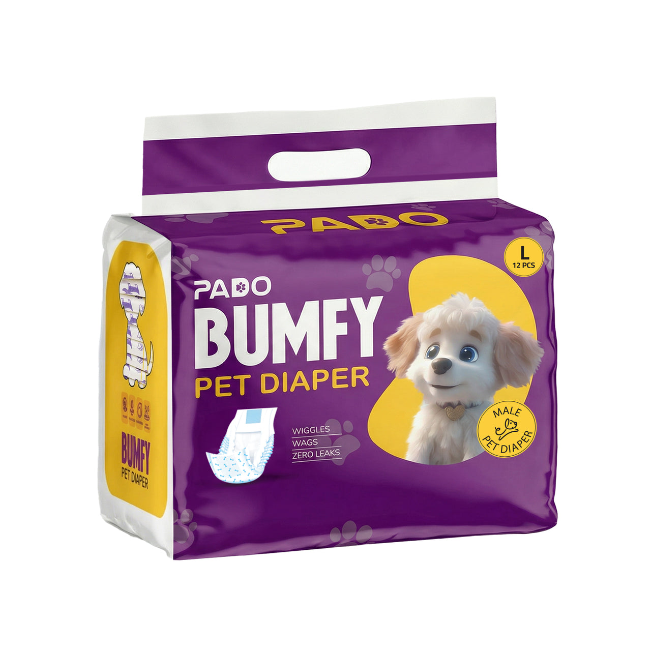 Pado Bumfy Pet Diaper For Male - 12pcs [Size-L]