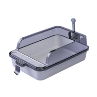 Thumbnail for Pado Cat Litter Tray With Scoop M(53x34x20cm)-Grey