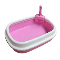 Thumbnail for Pado Cat Litter Tray Normal With Scoop 41x31x12cm - Pink