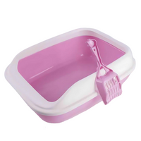 Thumbnail for Pado Cat Litter Tray Normal with Scoop 49x36x17cm-Pink